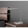17.5" Metal LED Desk Lamp With Wireless Charging Brushed Steel (Includes LED Light Bulb) - Cal Lighting