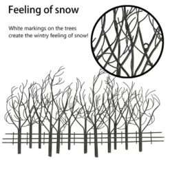 LuxenHome Snowy Black Metal Field Of Trees Wall Art -Adesso Store GUEST 021c704e 4ef4 4a53 b4af ed60f419740e