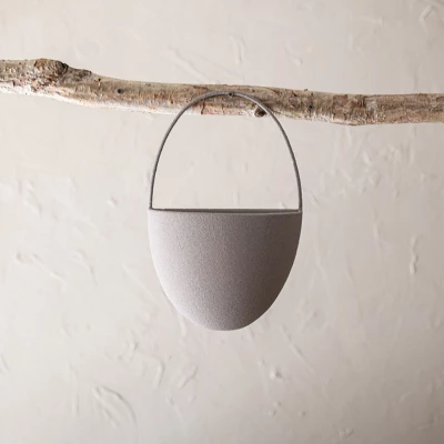 Textured Wall Pocket Gray Metal - Foreside Home & Garden 1 Textured Wall Pocket Gray Metal - Foreside Home & Garden