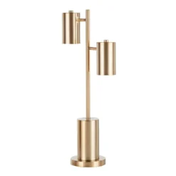 Cannes Contemporary/Glam Table Lamp With Metal Shade White (Includes LED Light Bulb) - LumiSource -Adesso Store GUEST 04af6644 035b 46f6 8367 d9709842eedc