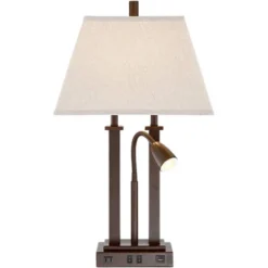 Possini Euro Design Possini Euro Deacon Bronze Gooseneck Lamps With USB And Outlet Set Of 2 -Adesso Store GUEST 0566c245 a6ca 4b57 9975 39551895d7f0