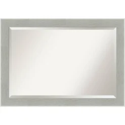 Glam Framed Bathroom Vanity Wall Mirror Linen Gray - Amanti Art -Adesso Store GUEST 05fe5b5f 6497 4fe7 ba61 81346fbfdee4