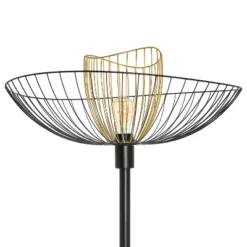 71" Demi Painted Metal 1-Light Floor Lamp With Black And Gold Painted Metal Shade - River Of Goods -Adesso Store GUEST 0666f2c5 46e1 439a 8d40 4576dc2aa9ee