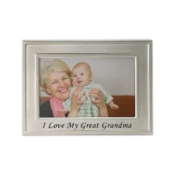 Lawrence Frames Brushed Metal 4x6 I Love My Great Grandma Picture Frame 504164