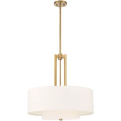 Possini Euro Design Sundry Warm Brass Pendant Chandelier 24" Wide Modern Double Drum Shades 4-Light Fixture For Dining Room House Foyer Kitchen Island 14 Possini Euro Design Sundry Warm Brass Pendant Chandelier 24" Wide Modern Double Drum Shades 4-Light Fixture For Dining Room House Foyer Kitchen Island -Adesso Store GUEST 08910e51 30b2 43c2 b576 d65de6e7ce98