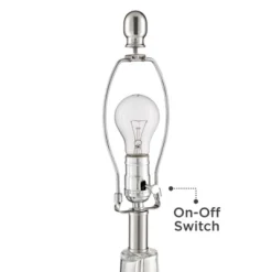 360 Lighting Modern Accent Table Lamps 21.75" High Set Of 2 With USB Charging Port Clear Glass Blue Drum Shade For Living Room Desk Bedroom Office -Adesso Store GUEST 093df5a9 e97f 409d 978e 226ef9924a00