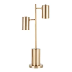 Cannes Contemporary/Glam Table Lamp With Metal Shade White (Includes LED Light Bulb) - LumiSource -Adesso Store GUEST 0a51bf93 1861 4047 9814 3b59fe25ab80