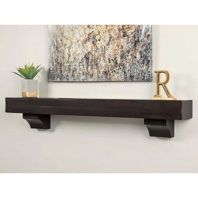 Mantels Direct Breckenridge Rustic Distressed Wood Fireplace Mantel Wall Shelf 2 Mantels Direct Breckenridge Rustic Distressed Wood Fireplace Mantel Wall Shelf - Image 2