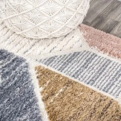 Aileen Geometric Scandi Colorblock Carved Area Rug - JONATHAN Y -Adesso Store GUEST 10f95f08 77ce 4613 8352 a5aeb0a12eab