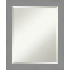 Framed Bathroom Vanity Wall Mirror Brushed Nickel - Amanti Art -Adesso Store GUEST 120e169a ba76 4d0e 82d5 98dec3ab23af