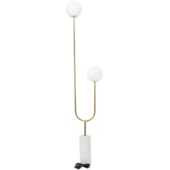 2-Light 73" X 16" Marble Orb Floor Lamp With Marble Base - Olivia & May -Adesso Store GUEST 13b2e761 bd8d 41bf ad80 1a7afbf13340