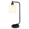 Modern Iron Desk Lamp With Glass Shade - Lalia Home