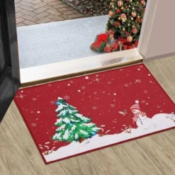 Trinity Snow Man Christmas Tree Xmas Welcome Doormat -Adesso Store GUEST 153851e5 08c1 423a 93e9 72c9e1fe3706