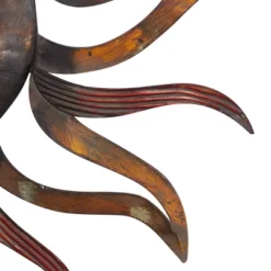 Metal Sunburst Wall Decor With Distressed Copper Like Finish Brass - Olivia & May -Adesso Store GUEST 15eb4e12 996b 4504 b8ef 450b15495f8d