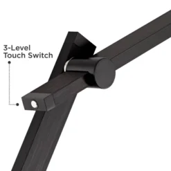 Possini Euro Design Barrett Modern Floor Lamp 53" Tall Anodized Black Metal LED Adjustable Touch On Off For Living Room Reading Bedroom Office House -Adesso Store GUEST 16659935 8a41 4cbc b7ac f8adb4bf9a31