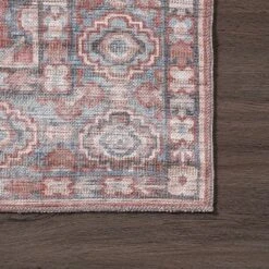 NuLOOM Darcey Machine Washable Traditional Floral Medallion Area Rug -Adesso Store GUEST 176ec155 4274 42e8 a418 51b04bbffa99
