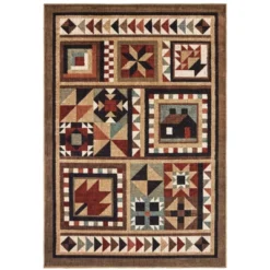 Weston Farmhouse Lodge Area Rug Brown - Captiv8e Designs -Adesso Store GUEST 18bec3ce f9e6 4137 b3f8 65e89322521e