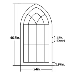 LuxenHome Rustic Wood And Black Metal Arched Window Wall Decor -Adesso Store GUEST 1993fb61 a0ea 4e51 a5ce 20a315b4020d