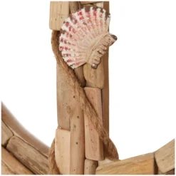Wood Anchor Handmade Driftwood Inspired Wall Decor With Shell And Rope Accent Brown - Olivia & May -Adesso Store GUEST 1bedfd09 3a78 4b1e 95b5 6d8755271a8b
