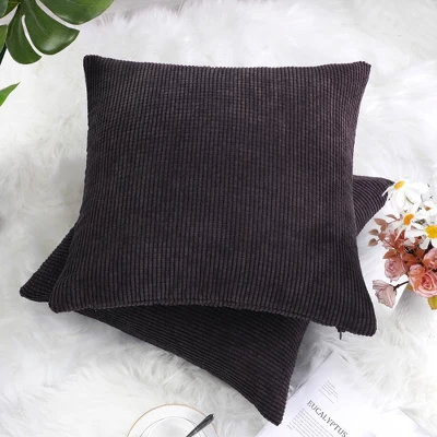 2 Pcs Polyester Corn Stripe Shell For Sofa Decorative Pillow Cover - PiccoCasa 2 2 Pcs Polyester Corn Stripe Shell For Sofa Decorative Pillow Cover - PiccoCasa - Image 2