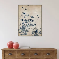 22" X 30" Indigo Leaves II By Isabelle Z Framed Canvas Wall Art Gray Wash - Amanti Art -Adesso Store GUEST 1defb263 652f 43b9 a8e6 1c4d4669e16d