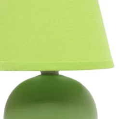 8.66" Petite Ceramic Orb Base Bedside Table Desk Lamp With Matching Tapered Drum Fabric Shade Green - Creekwood Home -Adesso Store GUEST 21abd54e b115 4812 bf31 51c8c2402387