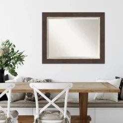 33" X 27" Beveled Lined Bronze Wall Mirror - Amanti Art -Adesso Store GUEST 21d600f7 5507 4508 b56e 89057aac0451