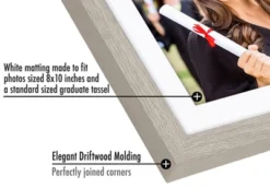 Americanflat 13x13 Graduation Frame With Tempered Shatter-resistant Glass - 2 Opening Mat Displays 8"x10" Diploma Or Certificate And Tassle - Available In A Variety Of Colors -Adesso Store GUEST 228f61ee dfba 4967 949d 68b5f4357079