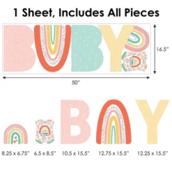 Big Dot Of Happiness Hello Rainbow - Peel And Stick Boho Baby Shower Standard Banner Wall Decals - Baby -Adesso Store GUEST 22b04766 b1f1 4807 9157 d423b2a6c418