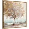 22" X 22" Infinite Peace By Eva Watts Framed Canvas Wall Art Light Brown - Amanti Art
