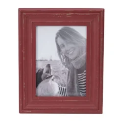Red Decorative Distressed Wood Picture Frame - Foreside Home & Garden -Adesso Store GUEST 25b4d276 ff05 4335 a8e7 45d6df2a6843