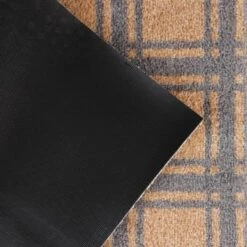 2'x3' ColorStar Prairie Grid Door Mat Khaki - Bungalow Flooring -Adesso Store GUEST 2810113e 84c9 4126 a44b 0c2c79a3cf02