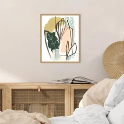 16" X 20" Tropical Abstract I By June Erica Vess Framed Canvas Wall Art - Amanti Art -Adesso Store GUEST 289c0631 d8d0 415a 94dc f70b1361aea7