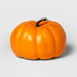 14" Painted Pumpkin Orange Halloween Decorative Sculpture - Hyde & EEK! Boutique™