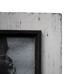 Rustic Black Plaid 5x7 Inch White Wood Decorative Picture Frame - Foreside Home & Garden