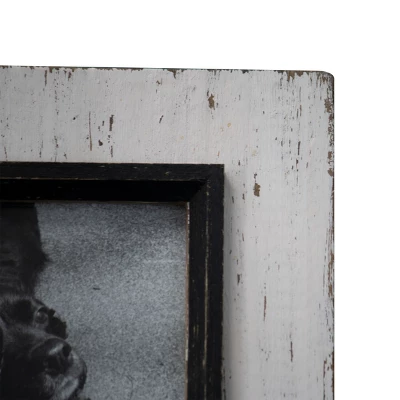 Rustic Black Plaid 5x7 Inch White Wood Decorative Picture Frame - Foreside Home & Garden 1 Rustic Black Plaid 5x7 Inch White Wood Decorative Picture Frame - Foreside Home & Garden