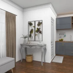 Metal Floral Wall Decor With Black Frame Set Of 2 Black - Olivia & May