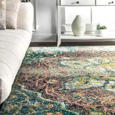 NuLOOM Santos Floral Medallion Area Rug 5 NuLOOM Santos Floral Medallion Area Rug - Image 5