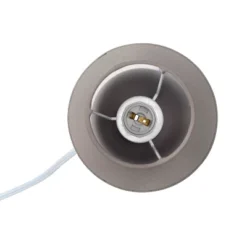 8.66" Petite Ceramic Orb Base Bedside Table Desk Lamp With Matching Tapered Drum Fabric Shade Gray - Creekwood Home -Adesso Store GUEST 2d136125 50c7 46c3 8823 d8fda70c40fe