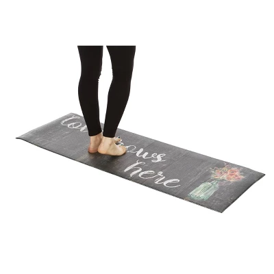 20"x55" Oversized Cushioned Anti-Fatigue Kitchen Runner Mat Love Grows Here - J&V Textiles 1 20"x55" Oversized Cushioned Anti-Fatigue Kitchen Runner Mat Love Grows Here - J&V Textiles
