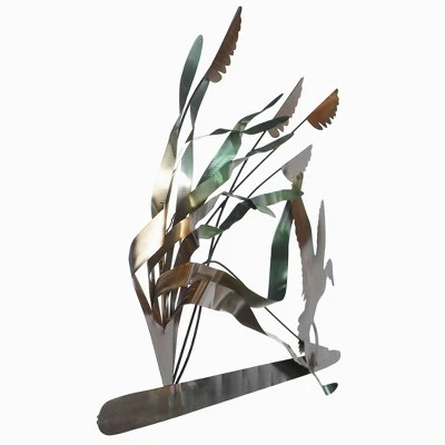 Wind In Marsh Polished Metal Wall Decor Gold - StyleCraft 1 Wind In Marsh Polished Metal Wall Decor Gold - StyleCraft
