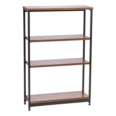 IRIS Wood And Metal Shelf Brown/Black 8 IRIS Wood And Metal Shelf Brown/Black - Image 8
