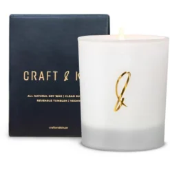 Craft & Kin White Frosted Scented Soy Candles -Adesso Store GUEST 3182cf40 59d7 4ddd a8be e70d668e65a6