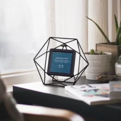 Northlight 8" Contemporary Hexagonal 4" X 4" Photo Picture Frame - Black