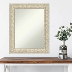 24" X 30" Non-Beveled Fair Baroque Cream Wood Wall Mirror - Amanti Art -Adesso Store GUEST 334b9e34 89ca 41db a0b8 0ecc23049a61