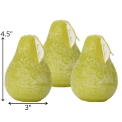 Green Grape Pear Candles - Set Of 3 5 Green Grape Pear Candles - Set Of 3 -Adesso Store GUEST 33692f4b 5c81 40e3 b7ad c8fd3291733a