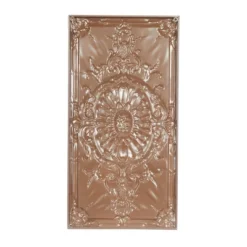 Metal Scroll Wall Decor With Embossed Details White - Olivia & May -Adesso Store GUEST 33b3e624 6d19 4e26 a818 7708b9a89b01