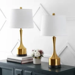 (Set Of 2) 26" Cooper Classic French Country Iron LED Table Lamp With USB Charging Port (Includes LED Light Bulb) - JONATHAN Y 13 (Set Of 2) 26" Cooper Classic French Country Iron LED Table Lamp With USB Charging Port (Includes LED Light Bulb) - JONATHAN Y -Adesso Store GUEST 355af4e0 bd94 496b 8368 53184c888101