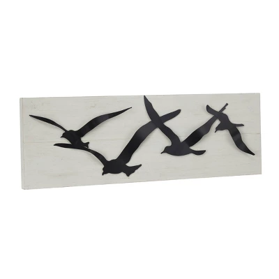 Metal Bird Wall Decor Black - Olivia & May 1 Metal Bird Wall Decor Black - Olivia & May