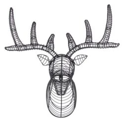 Metal Deer Head Wall Decor Black - Olivia & May -Adesso Store GUEST 358268ad dcf5 4b84 b011 39fe8686c500